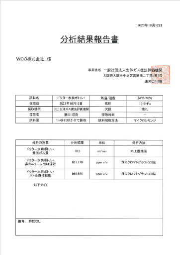 外出先でも水素吸入ができる！『ドクター水素ボトル』の特徴と評価